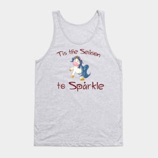 Christmas Unicorn: Tis the Season to Sparkle Tank Top